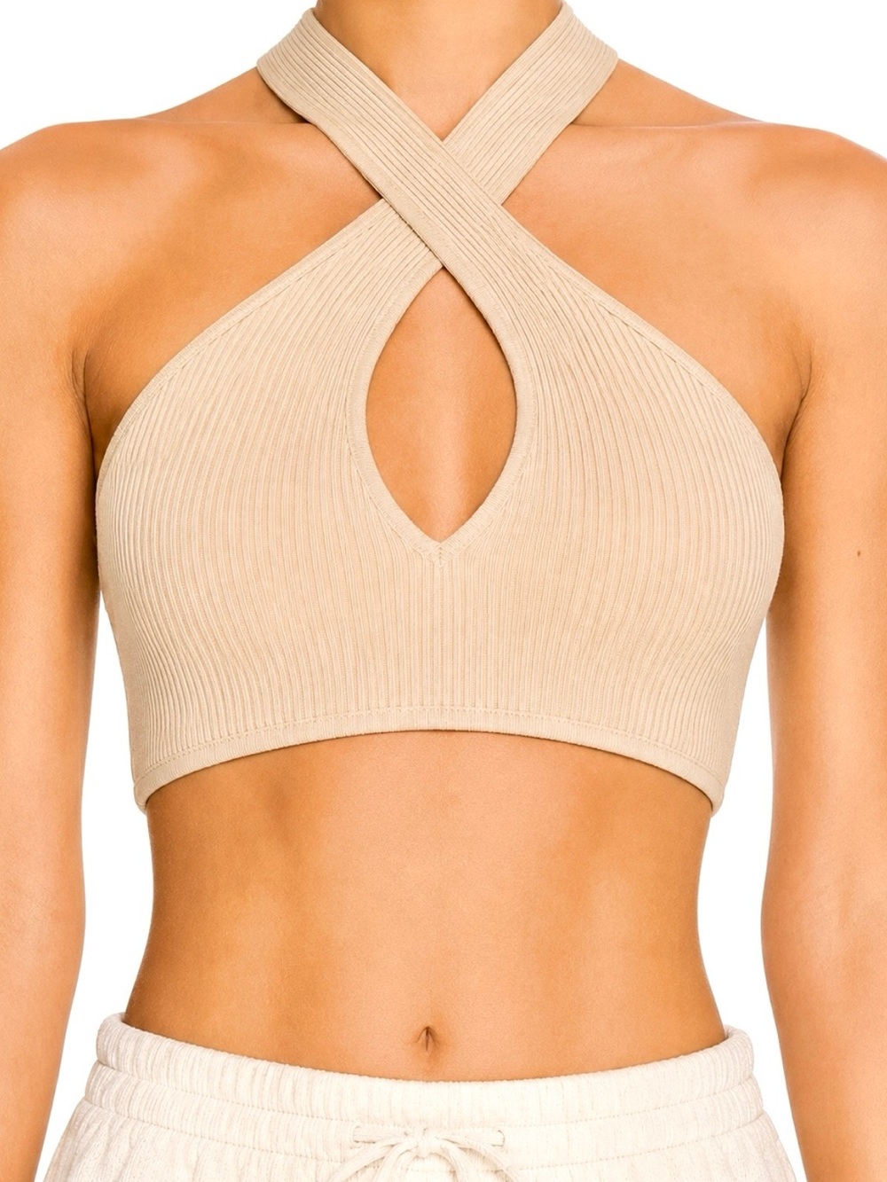 Atoir Ribbed Halter Crop Top